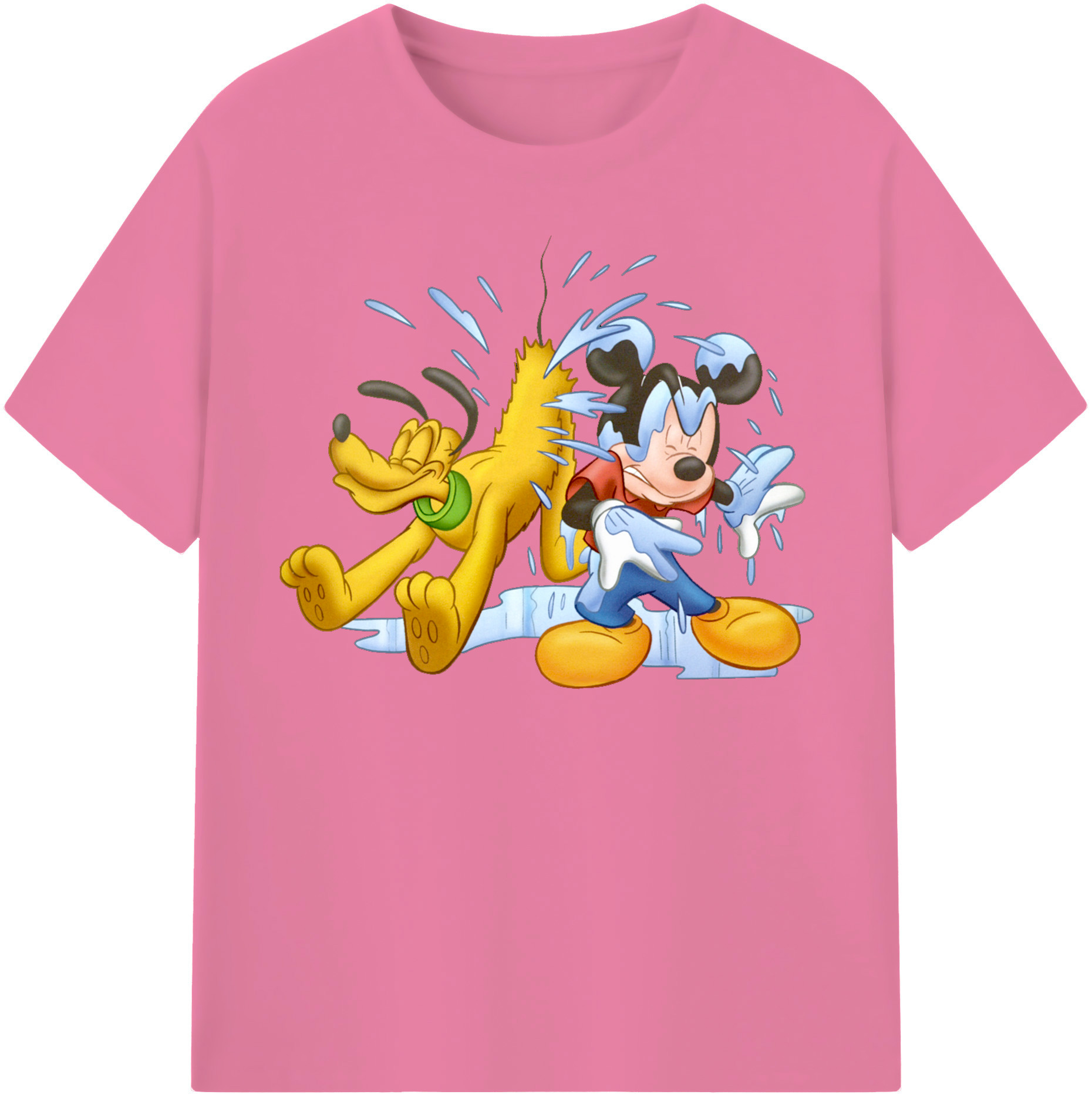 （画像用） ミッキーマウス Mickey Mouse 綿100％半袖Tシャツ（フロントプリント）